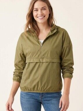 NWT- Prana Packable Whistler Anorak- Sweet Grass Green Hoodie XS
